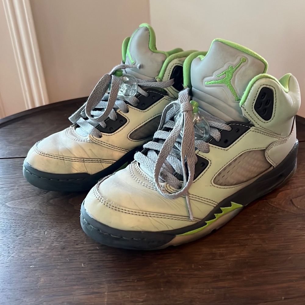 Nike Jordan 5 Green Bean good condition